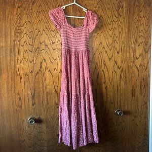 Storia Boho Pink Floral Maxi Dress
